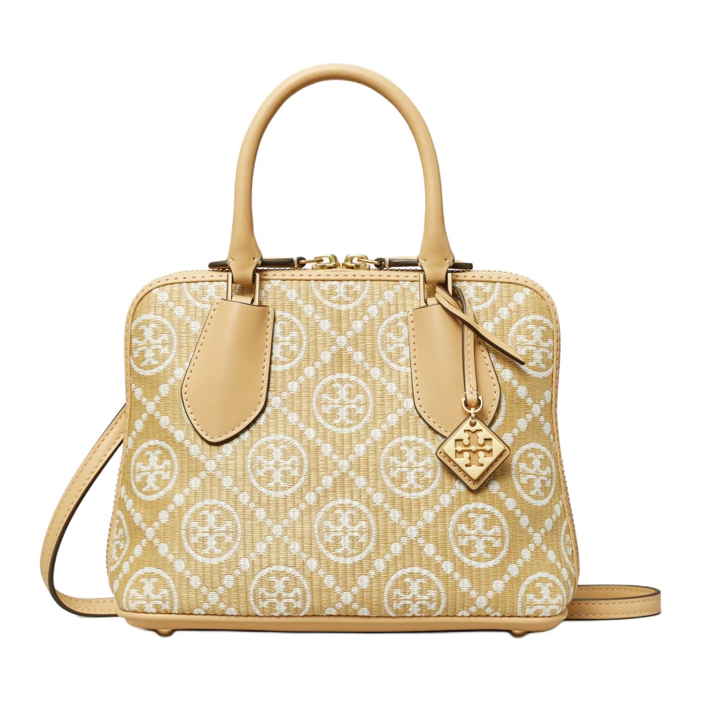 

Сумка-кроссбод мини женская One Shoulder из кожи с полиэстером T Monogram, Natural TORY BURCH, basic set (bag+dust bag)