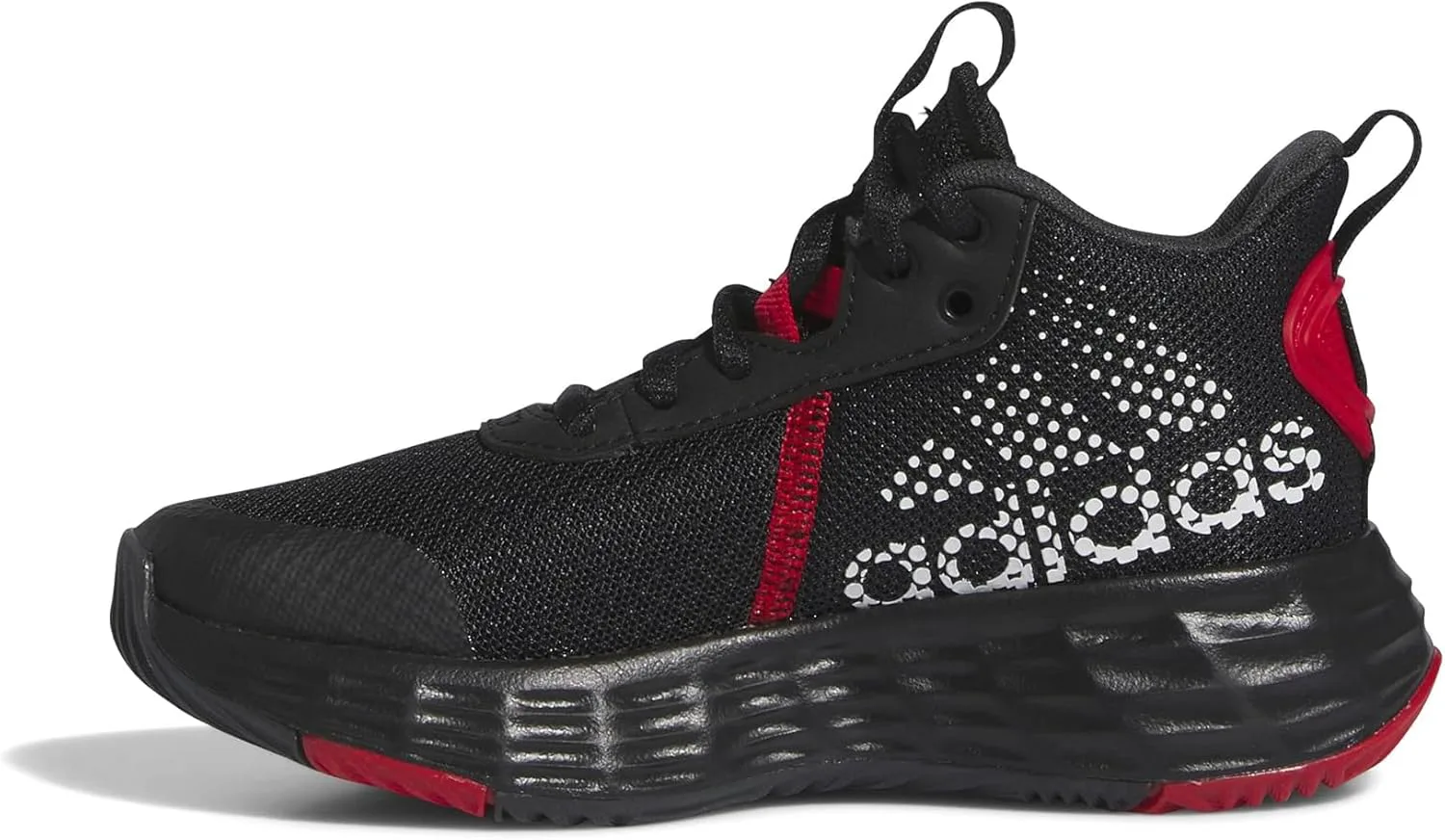 Кроссовки для баскетбола Adidas Unisex-Child Own the Game 2.0, черный/белый/ярко-красный — фото 3