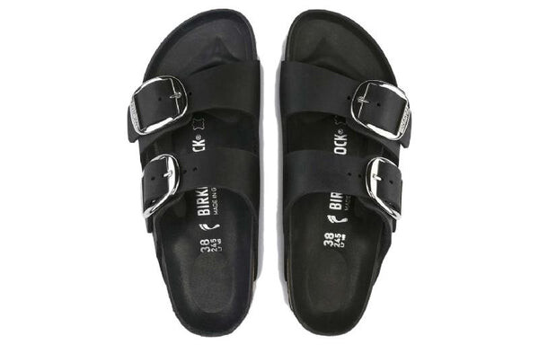 Тапочки arizona double-buckle sandals 'black' Birkenstock, черный — фото 4