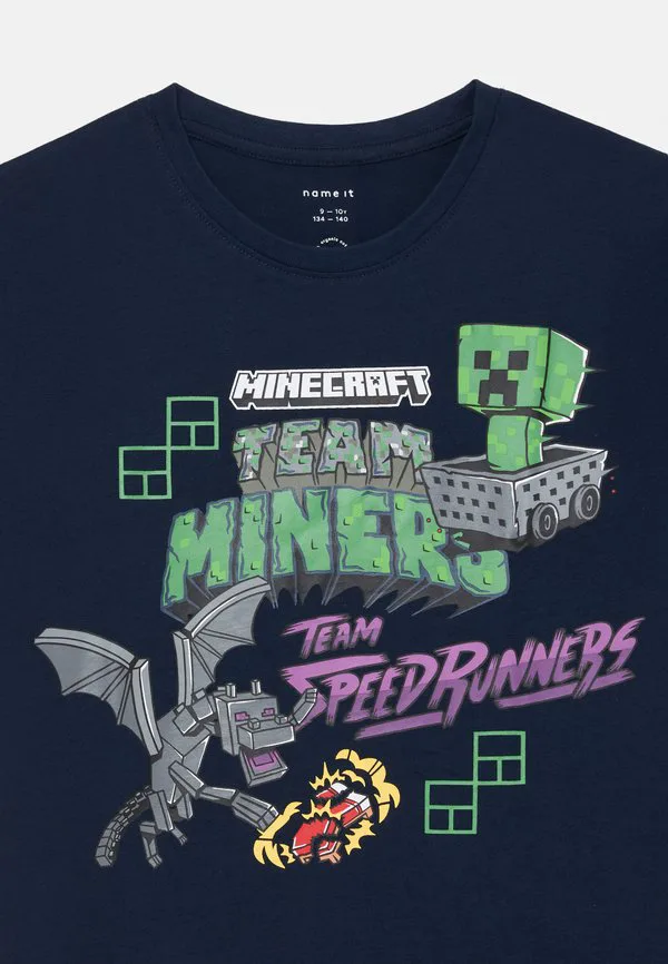 Футболка с принтом nkmjahi minecraft Name It, Navy Blazer — фото 3