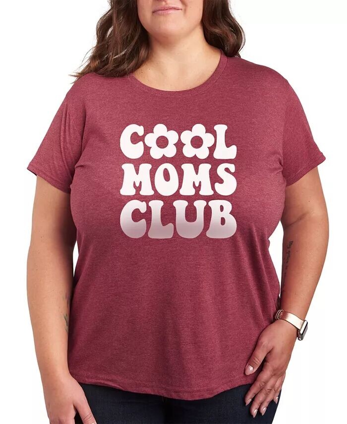 

Модная футболка с рисунком больших размеров Cool Moms Club Hybrid Apparel, красный
