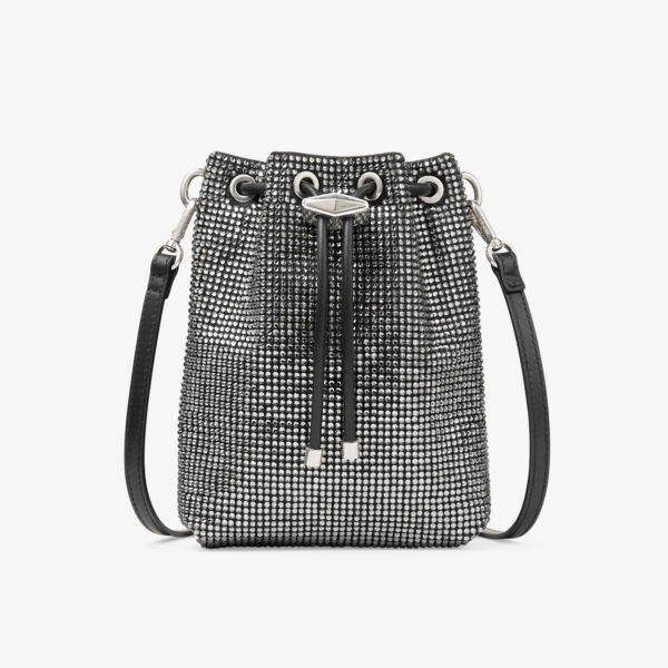 

Миниатюрная атласная сумка через плечо Cinch с кристаллами Jimmy Choo, черный