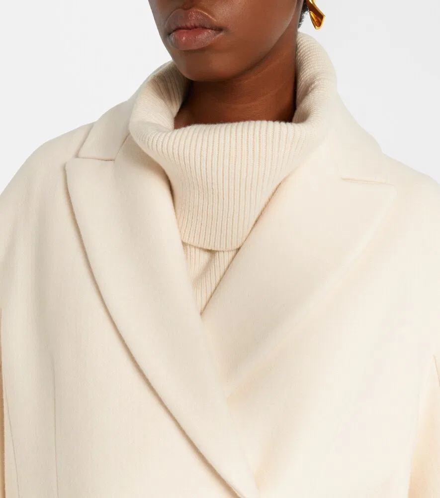 Мужское пальто из натуральной шерсти Jacquemus, белый — фото 4