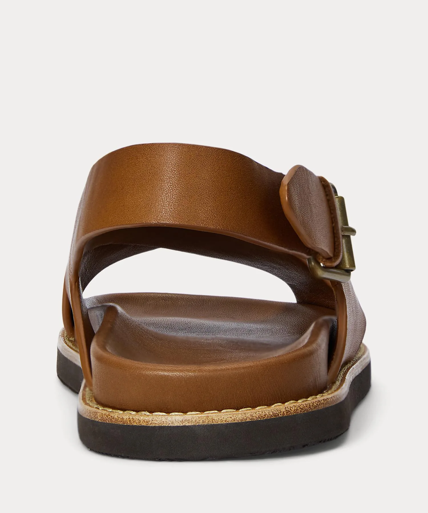 Мужские сандалии из натуральной кожи Zane POLO RALPH LAUREN коричневые — фото 3
