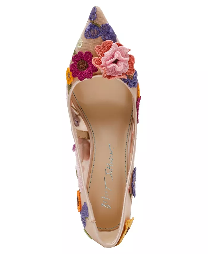 Женские туфли-лодочки Aimey с цветочными аппликациями из сетки Betsey Johnson, мультиколор — фото 4