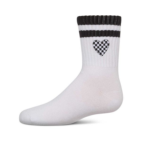 Детские носки с клетчатым сердцем Memoi, Black