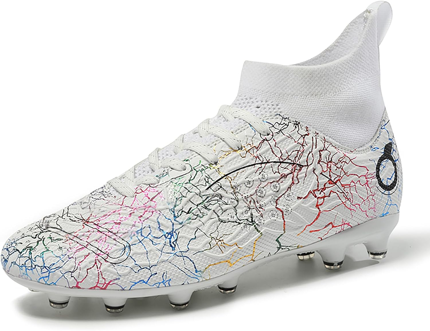 

Мужские футбольные бутсы высокие, для футбола на улице, дышащие, спортивные, профессиональные шипы, футбольная обувь для юношей, унисекс Migpogzai, белый