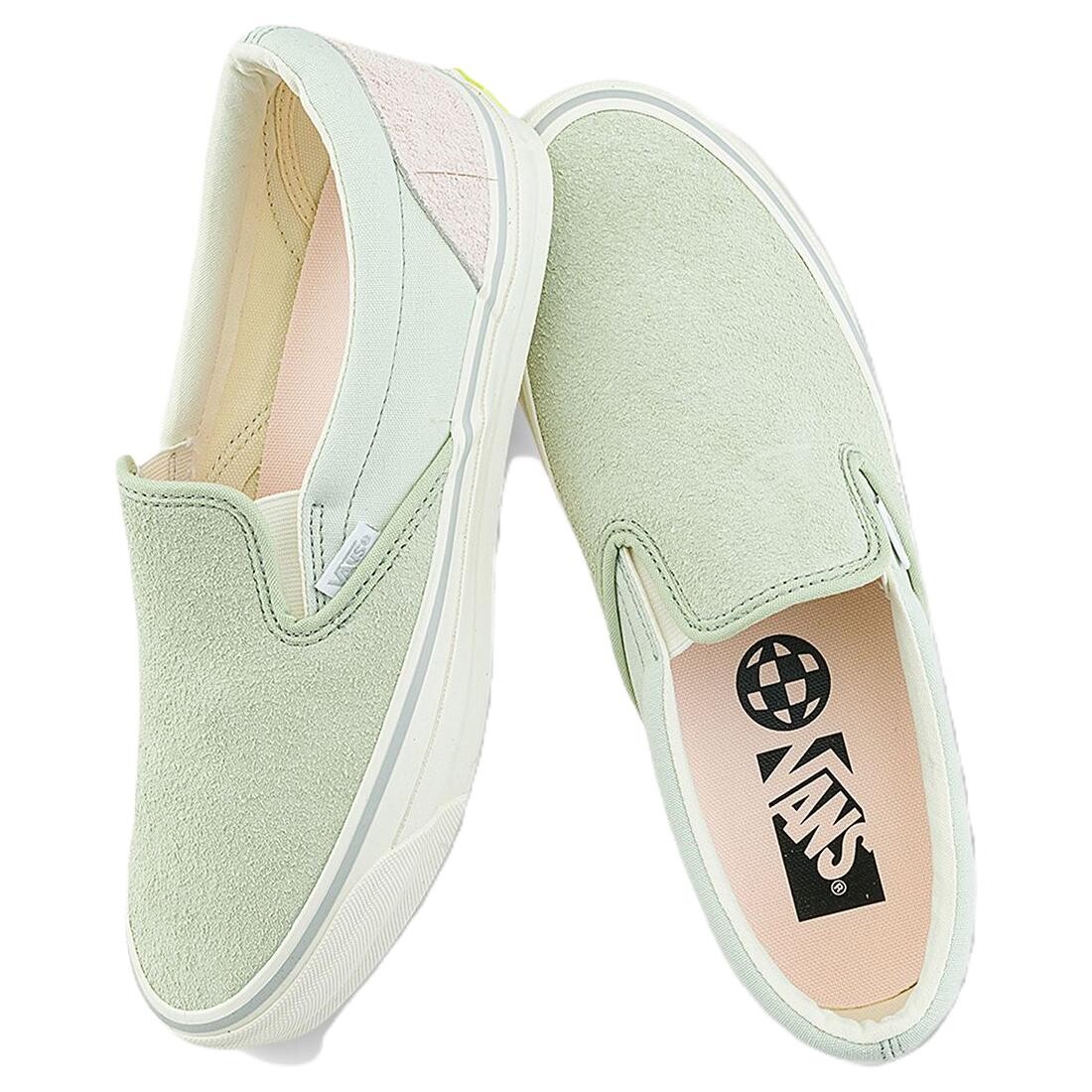 Слипоны для скейтбординга Vans унисекс, Light green/white — фото 3