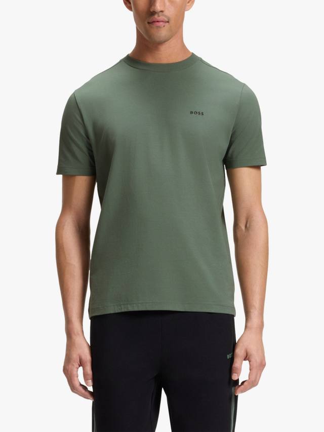 

Футболка BOSS с круглым вырезом из хлопковой смеси HUGO BOSS, Mid Green
