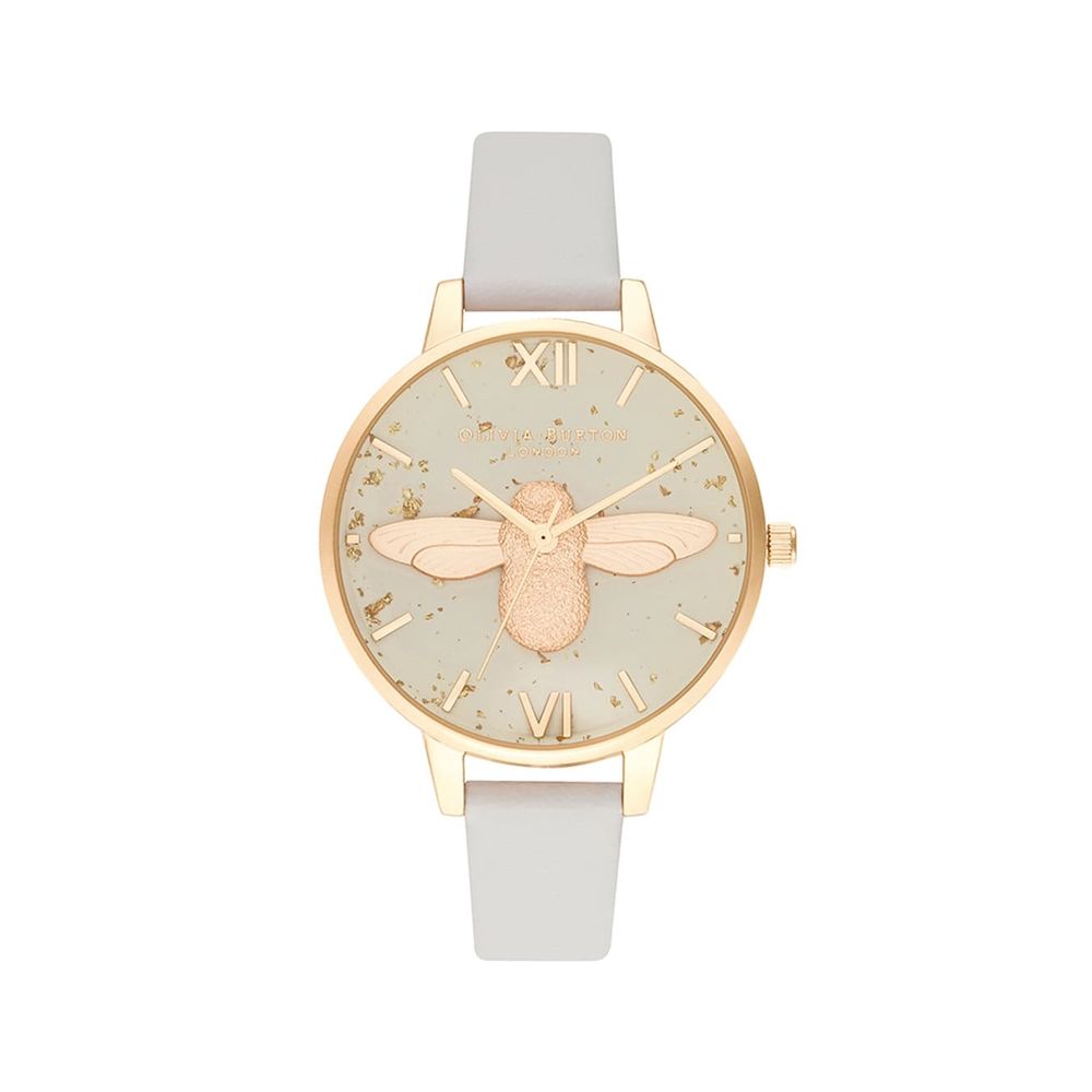 

Часы из серой синтетической кожи Olivia Burton