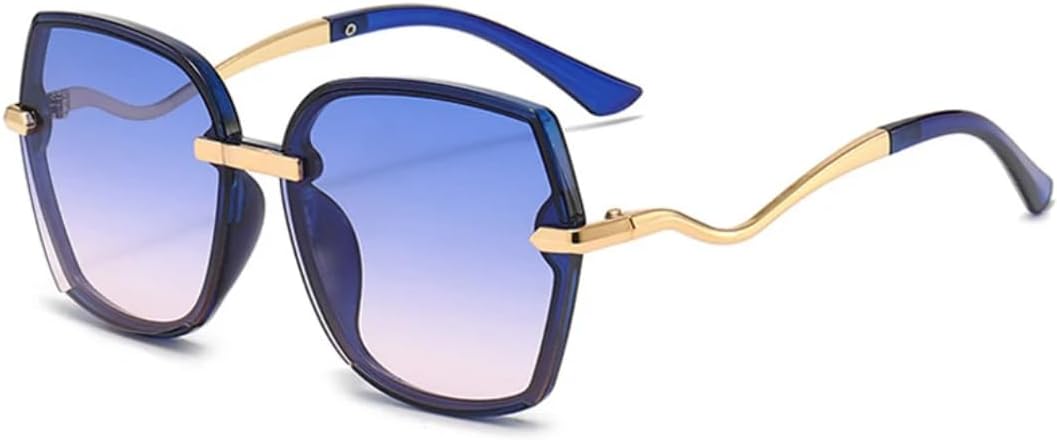 

Классические металлические солнцезащитные очки-бабочки в увеличенной оправе для женщин, роскошные, для мужчин, для активного отдыха, путешествий, рыбалки, с защитой от УФ-излучения UV400 TVTBBVV, Blue Blue Pink