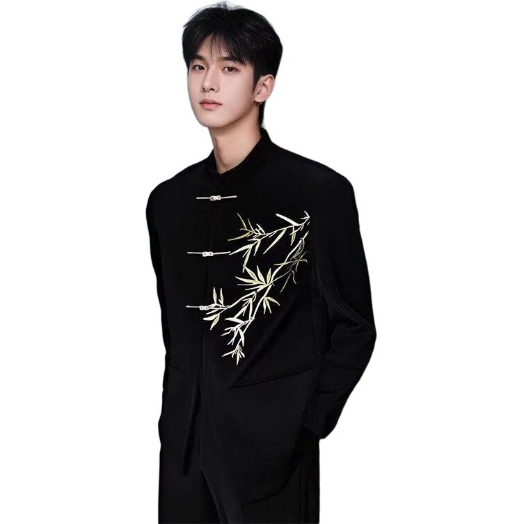 

VanCamel Костюм деловой Unisex Black Stand Collar Moderate