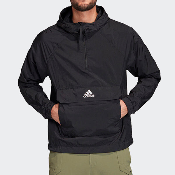 Куртка adidas Logo Casual Sports Hooded Jacket Black, черный — фото 3