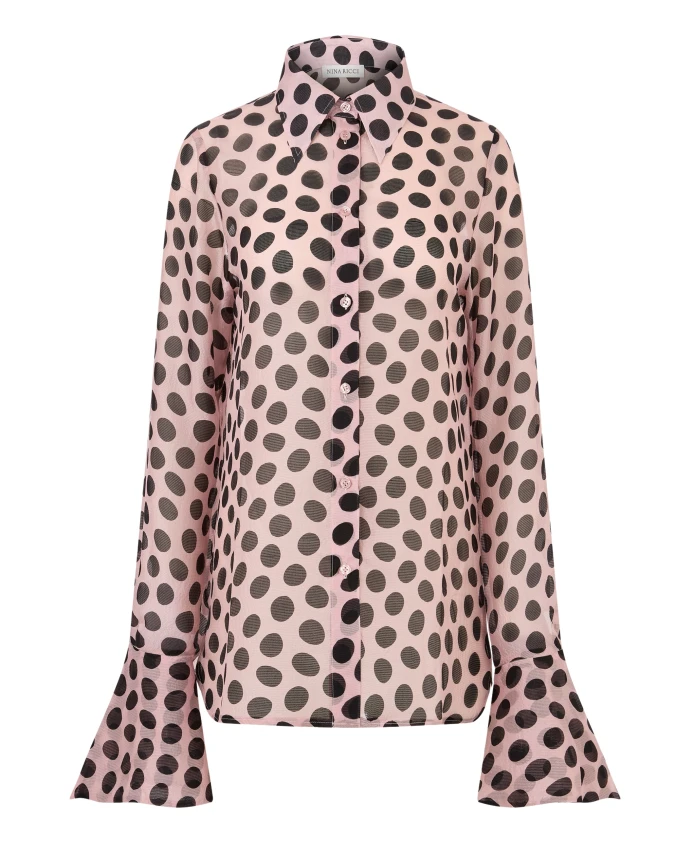 

Рубашка с рукавами-колоколами Nina Ricci, мультиколор