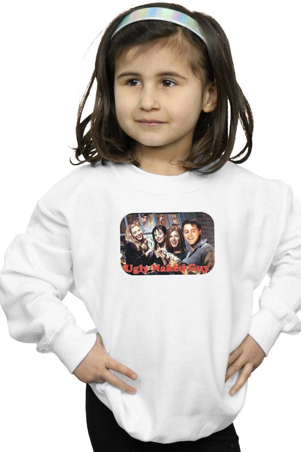 

Толстовка «Уродливый голый парень» Friends, белый