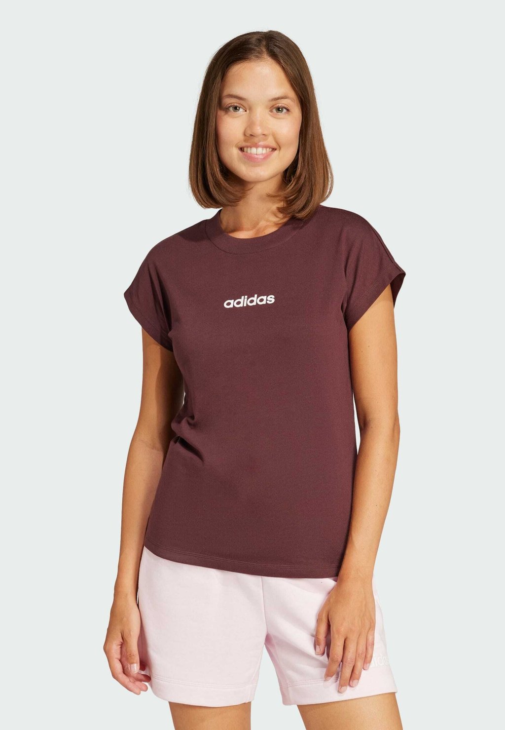 

Базовая футболка ESSENTIALS LINEAR adidas Sportswear, бордовый