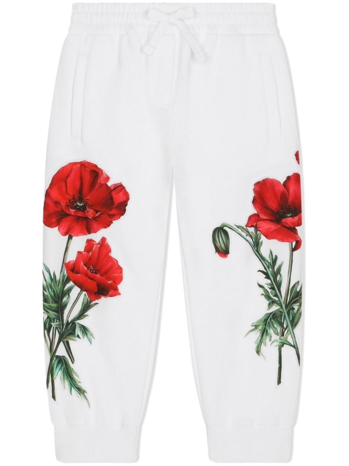 

Спортивные брюки с цветочным принтом Dolce & Gabbana Kids, белый