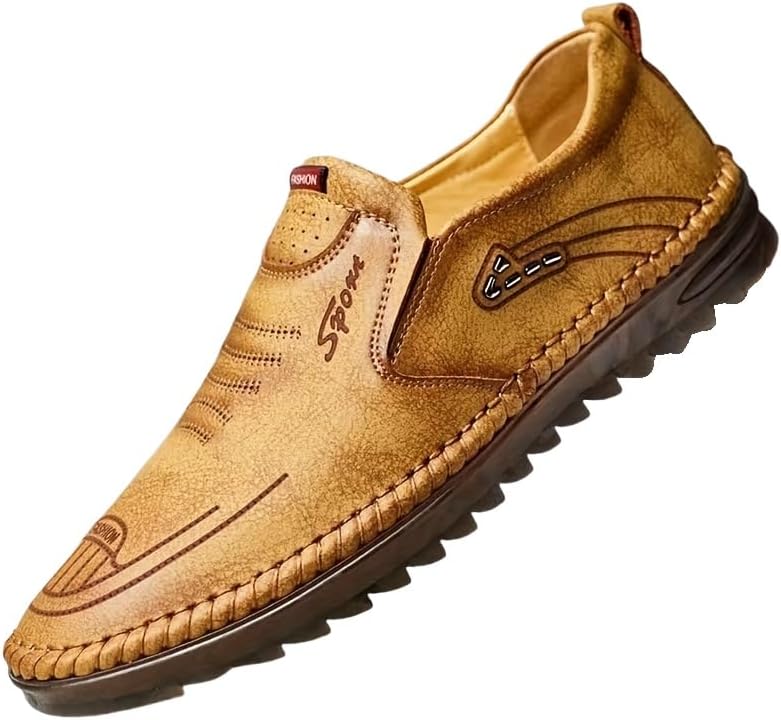 

Мужские лоферы Clolinde, износостойкие, противоскользящие, удобные повседневные туфли, слипоны для ходьбы, желтый