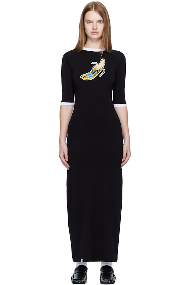 

Charles Jeffrey Loverboy Черное платье-миди с рукавами реглан для малышей