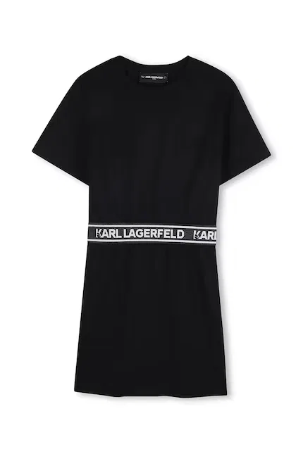 Платье из хлопка Karl Lagerfeld, черный