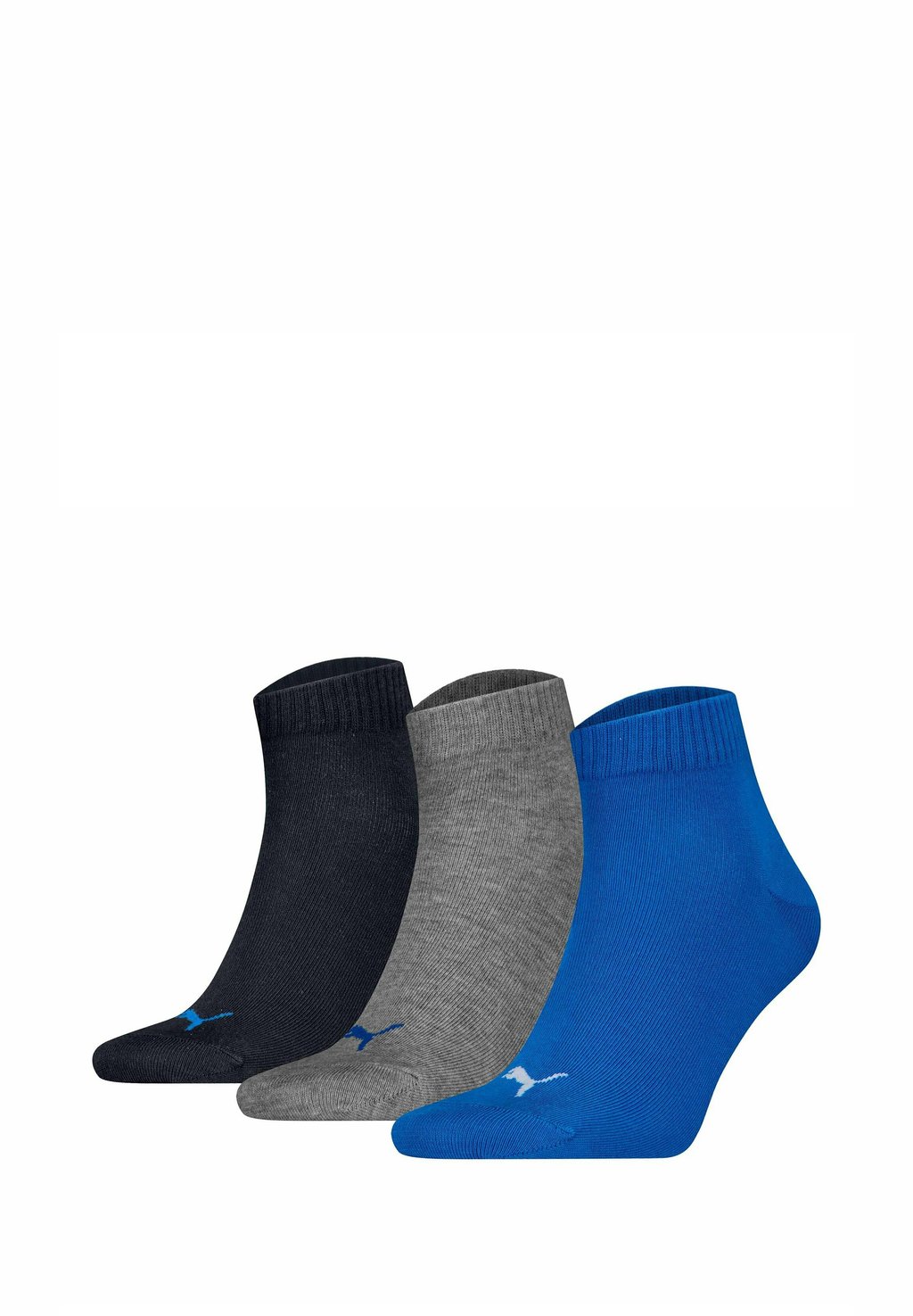 

Носки UNISEX QUARTER 3ER PACK - PLAIN LOGO Puma, синий