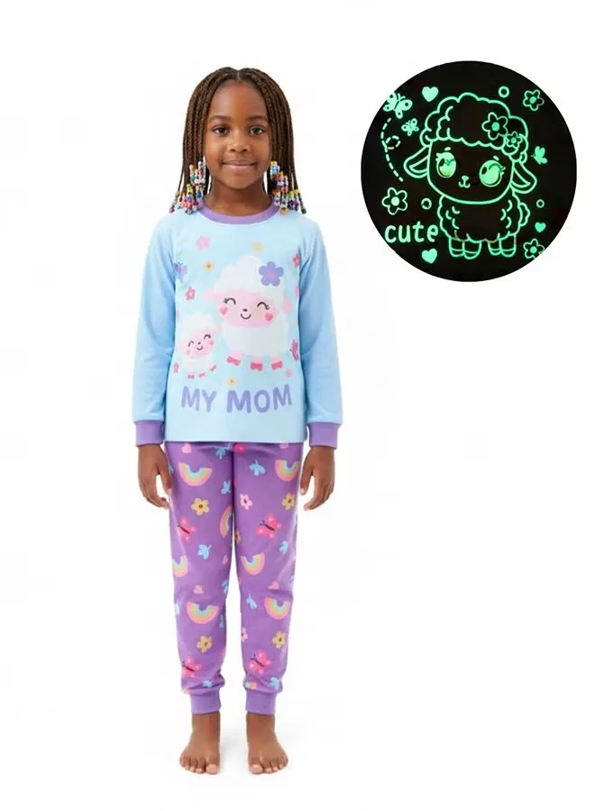 Комплект пижам с принтом Sweet sheep and mom Babyqlo, мультиколор