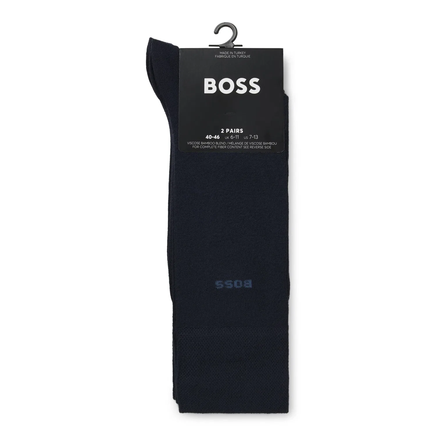 Мужские носки 2-Pack с логотипом BOSS, Dark Blue — фото 3