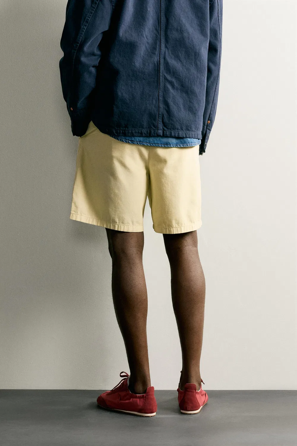 Плиссированные шорты-бермуды стандартного кроя ZARA, Light yellow — фото 3