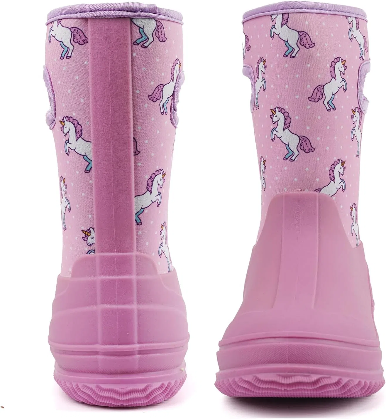 Детские сапоги для девочек водонепроницаемые HugRain, Pink Unicorn — фото 4