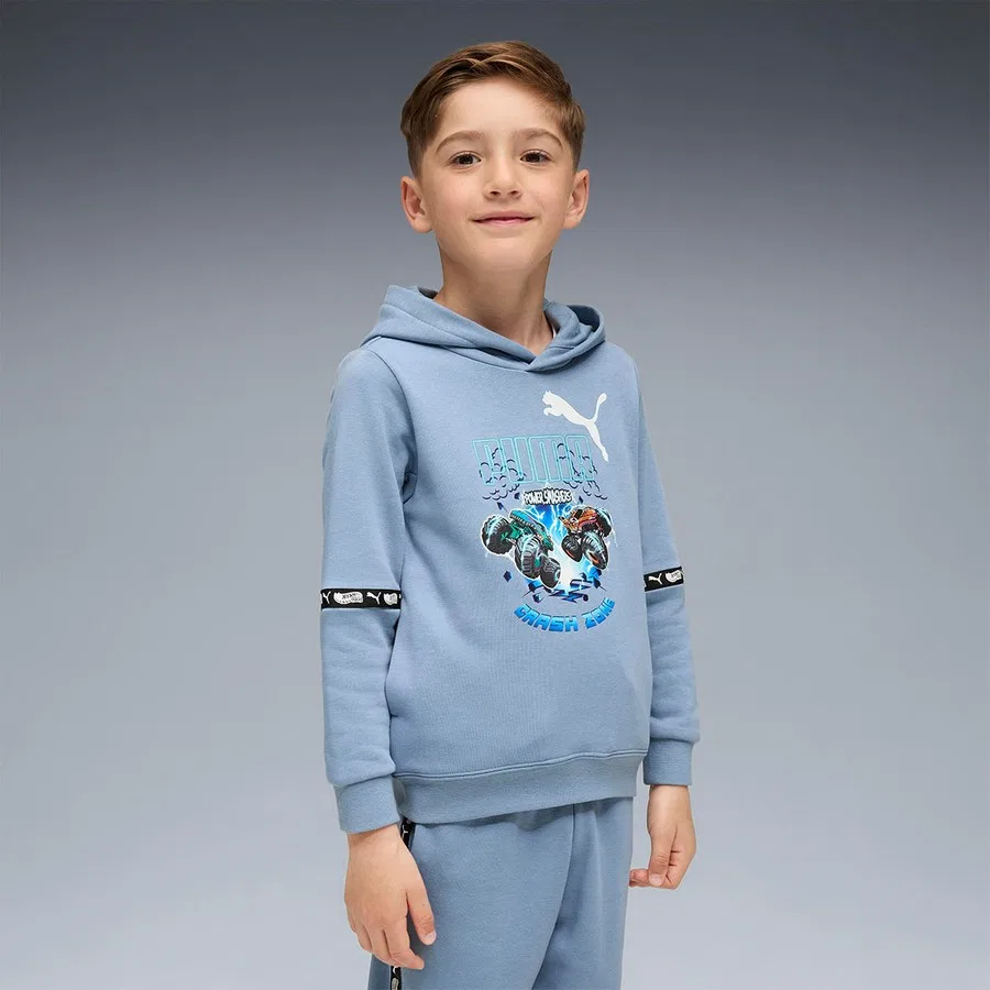 Детский худи с капюшоном Hot Wheels Puma, Синий