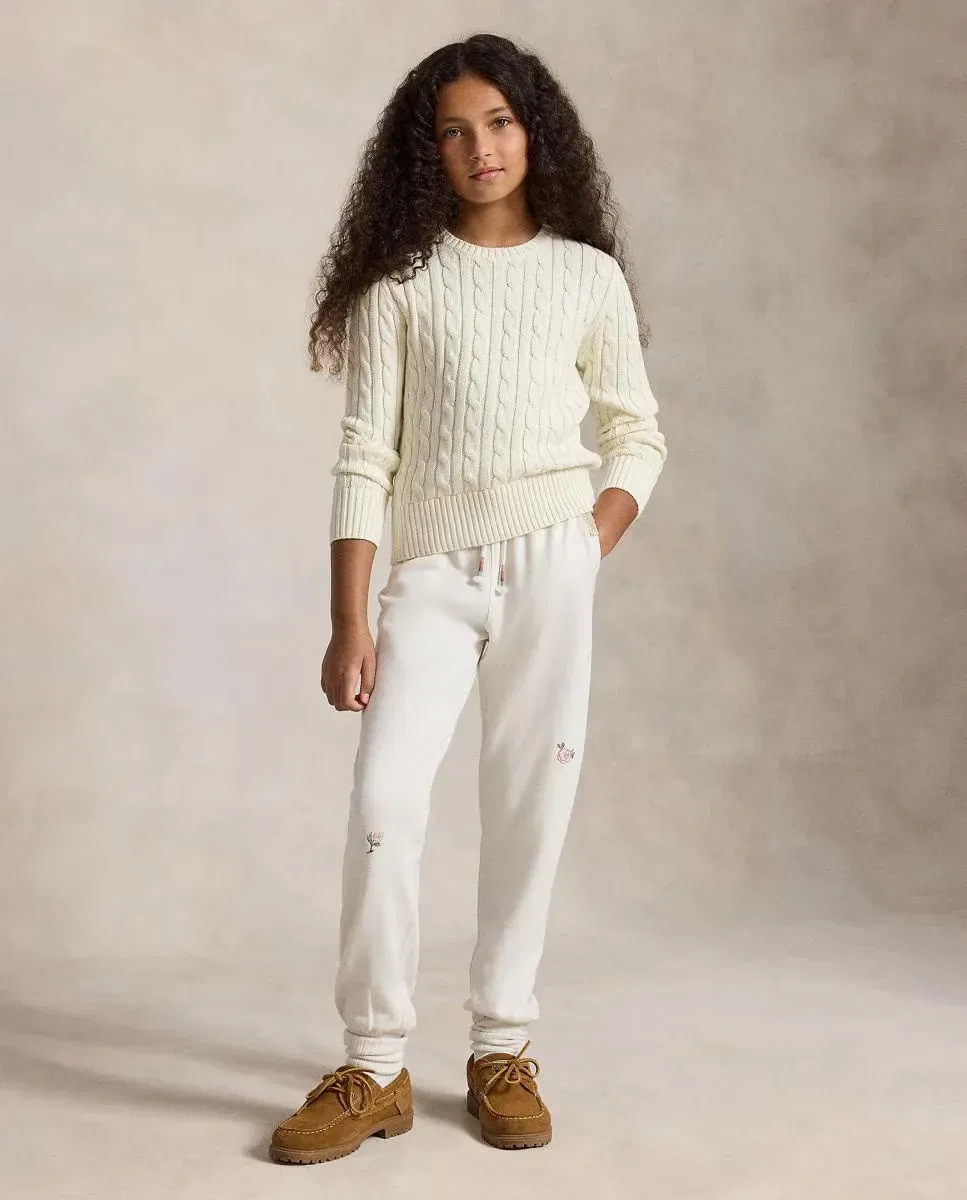 Детский джемпер для девочек хлопковый Polo Ralph Lauren, Blanco