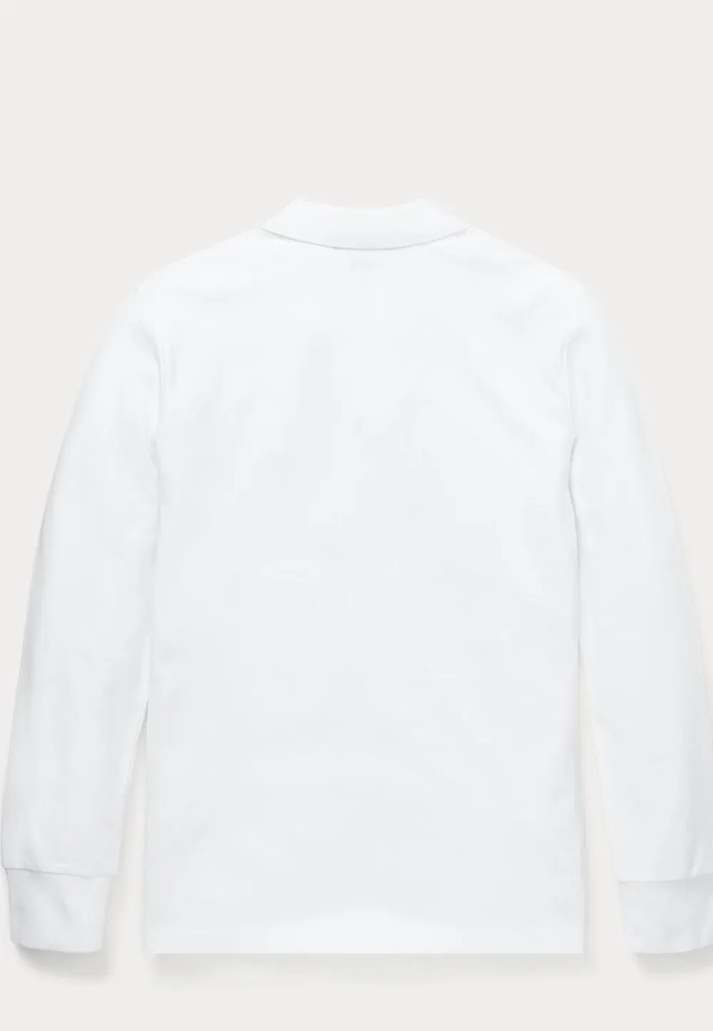 Поло из хлопковой сетки с длинными рукавами, размер 7-14 лет Polo Ralph Lauren, White — фото 2