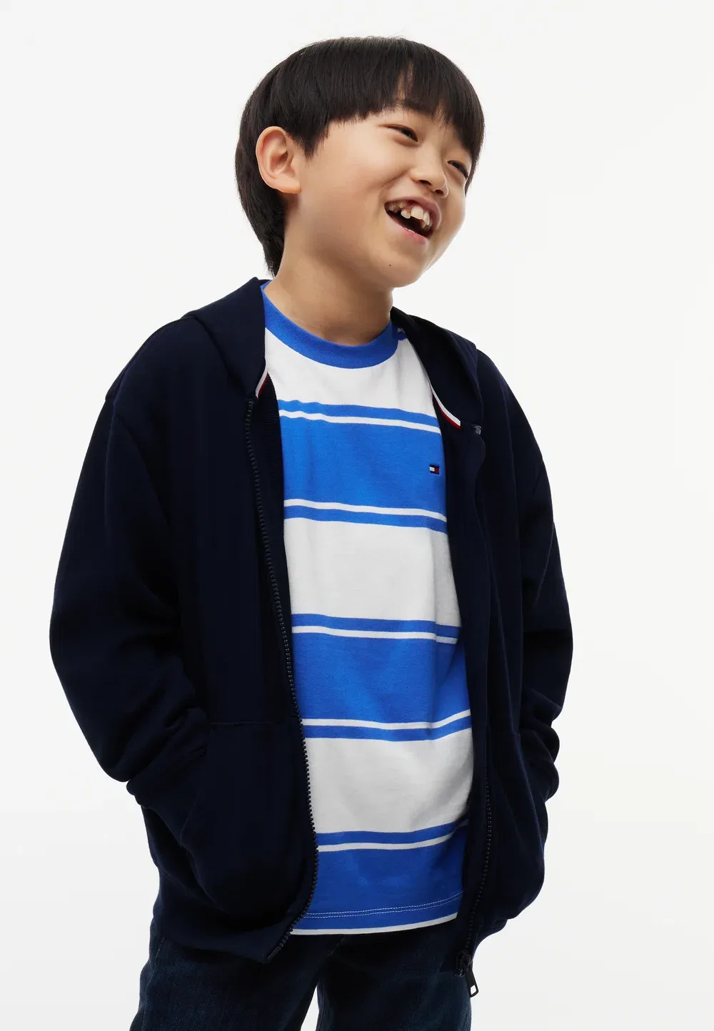 Любовь к бренду - толстовка на молнии Tommy Hilfiger, Dark Blue