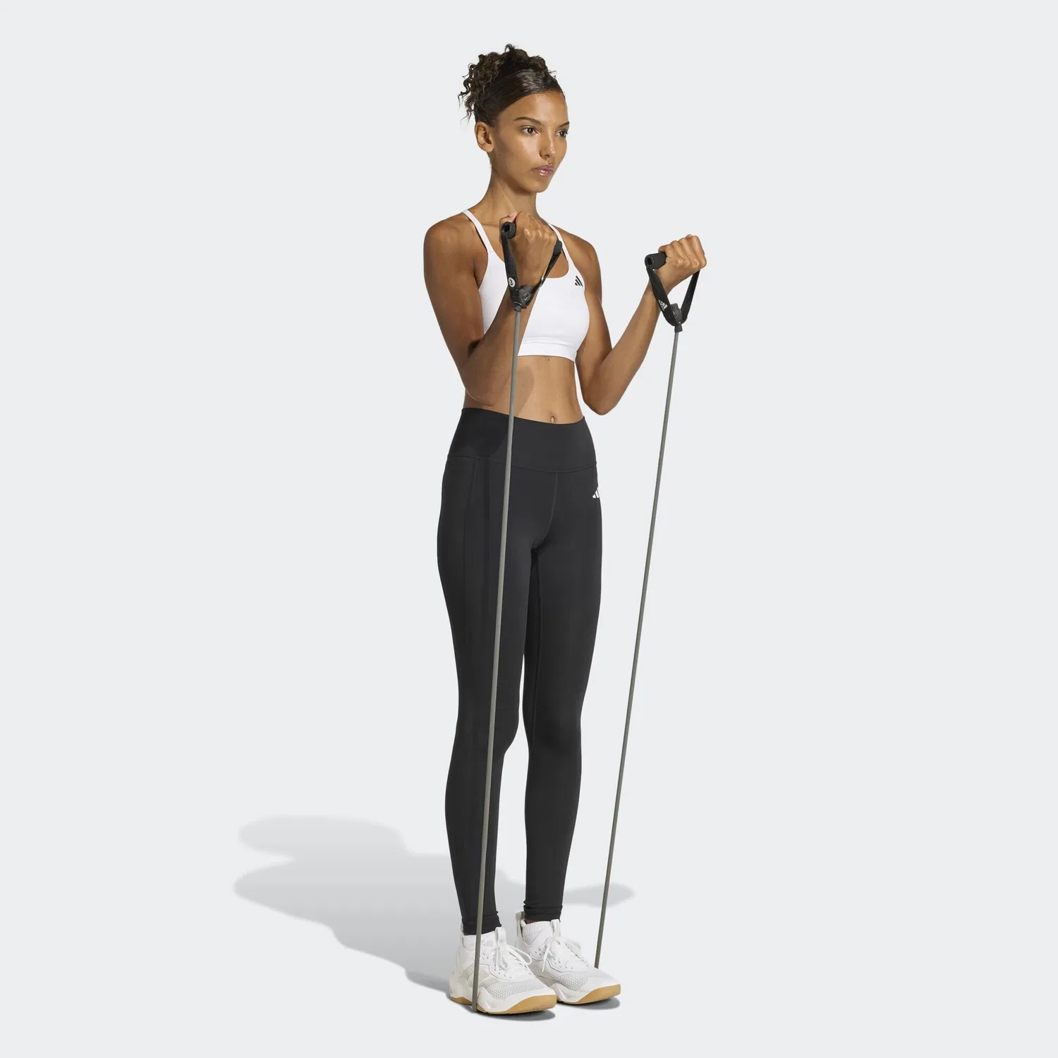 Женский спортивный бюстгальтер для легких тренировок Optime Essentials Adidas Performance, White — фото 4
