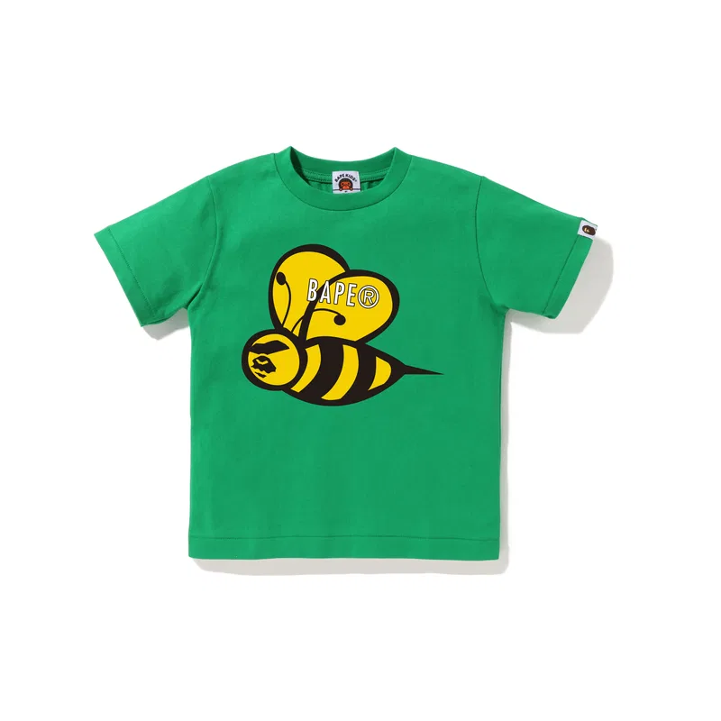 Детская футболка хлопковая A BATHING APE, Green Grx
