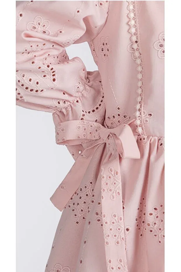 Детское платье для девочек с длинным рукавом Pina Kids, Pink — фото 4