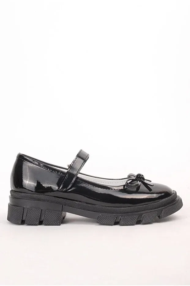 Детские балетки для девочек из лакированной кожи Rıdvan Çelik, Black Patent Leather — фото 2