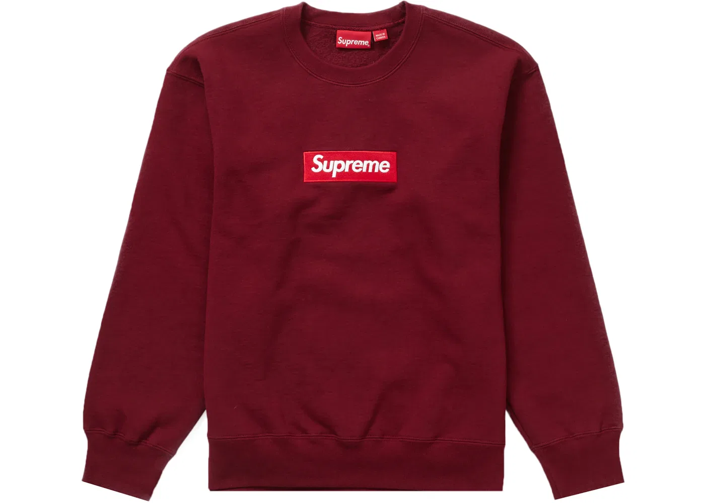 Мужской свитшот с длинным рукавом Crewneck (FW22) Supreme, Cardinal