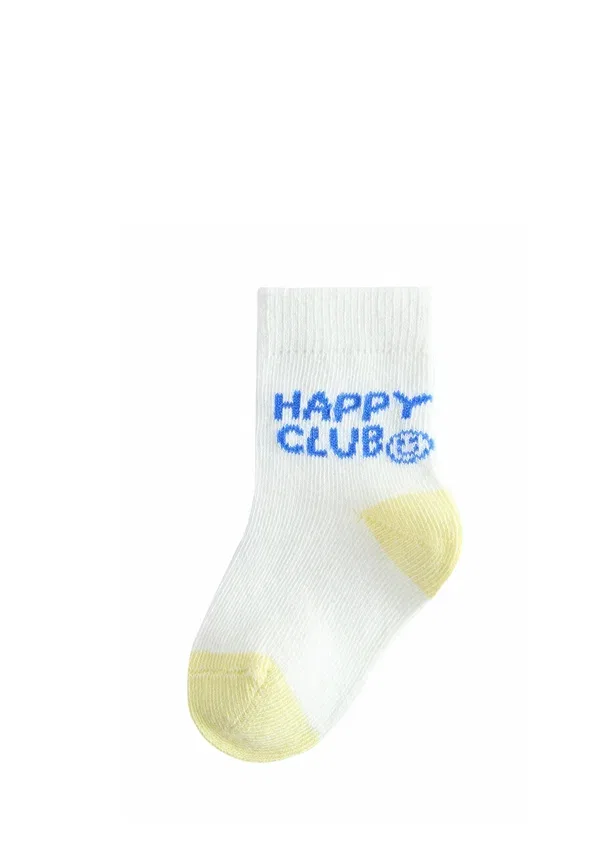 Носки 5 пар, полосатые, Socks 5 pack, Next, Blue/Ecru, синий/кремовый — фото 2