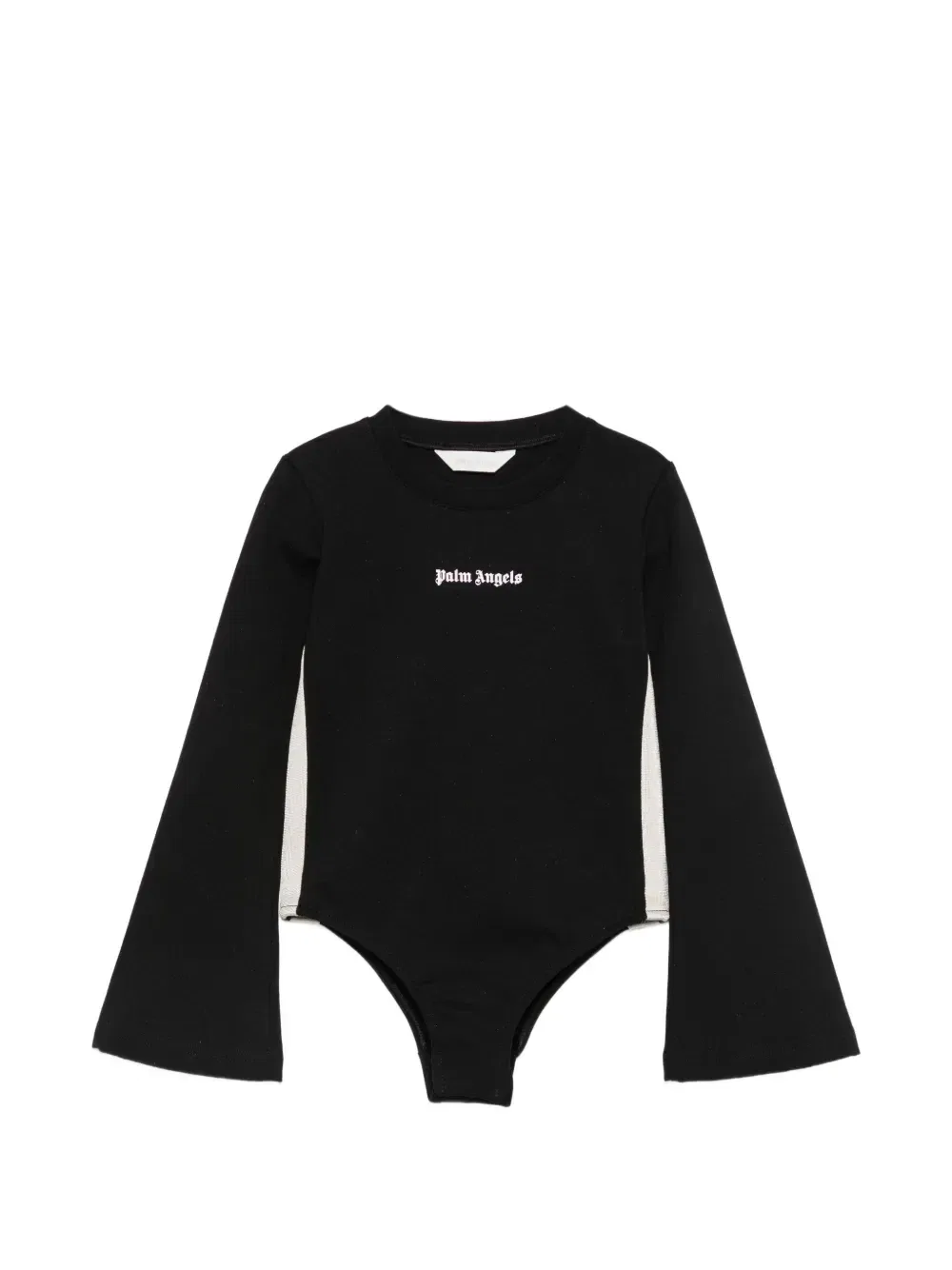 Боди с расклешенными рукавами и логотипом Palm Angels Kids, черный
