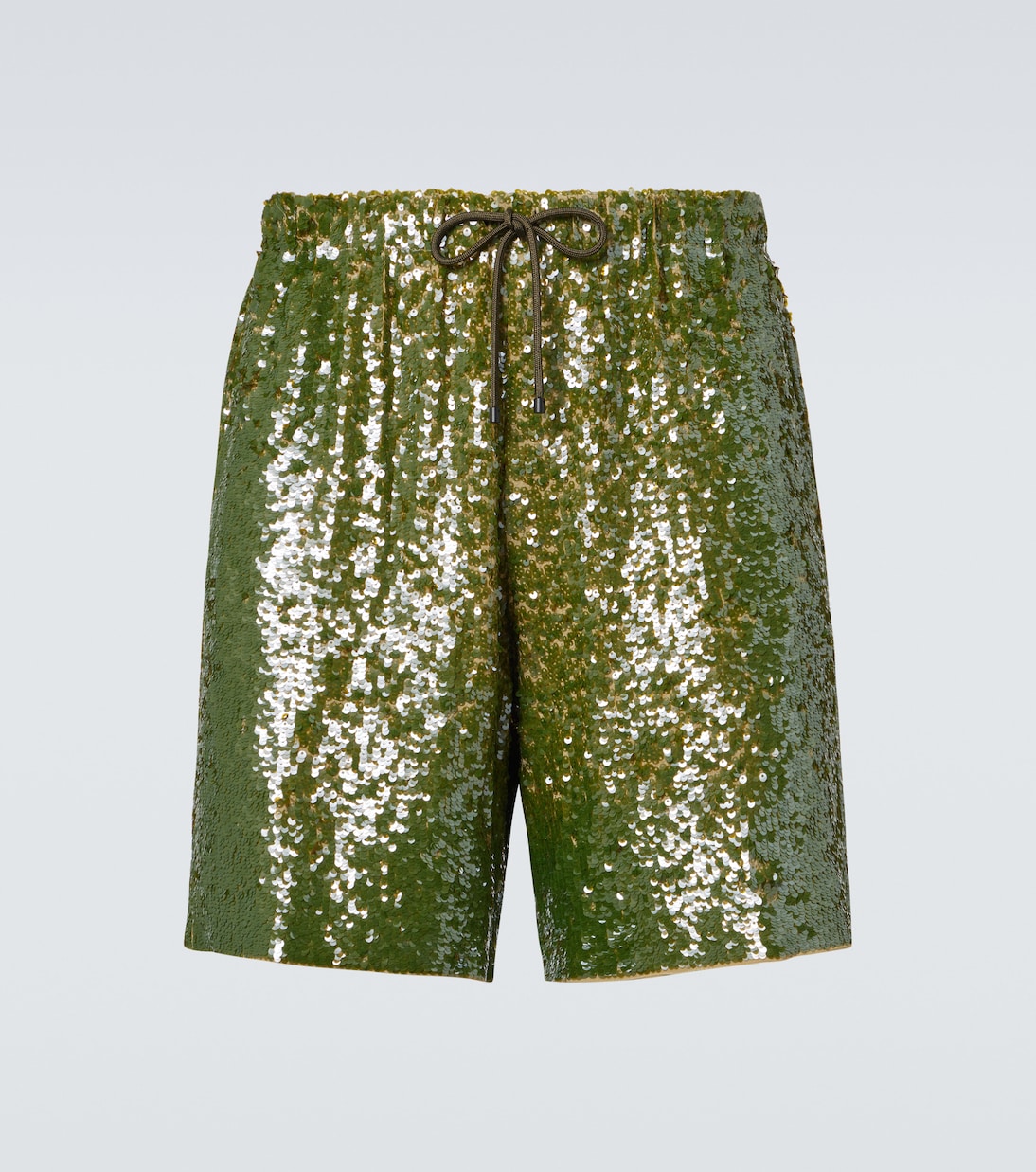 

Бермуды с пайетками Dries Van Noten, хаки