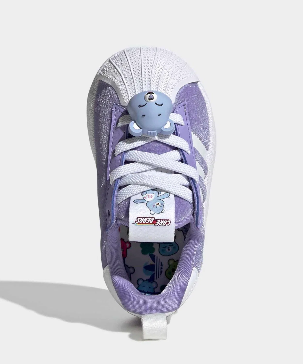 Детские кроссовки с эластичными шнурками Care Bears Superstar Quickon Shoes Adidas, Lavender — фото 2