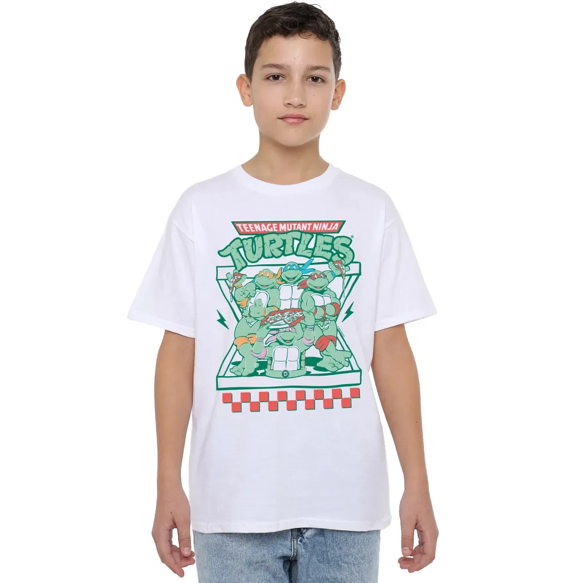 Футболка с принтом Tmnt Pizza Takeway Teenage Mutant Ninja Turtles, White
