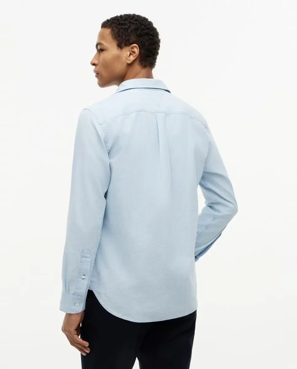 Мужская рубашка из шамбре с длинным рукавом Tommy Hilfiger, Azul Celeste — фото 2