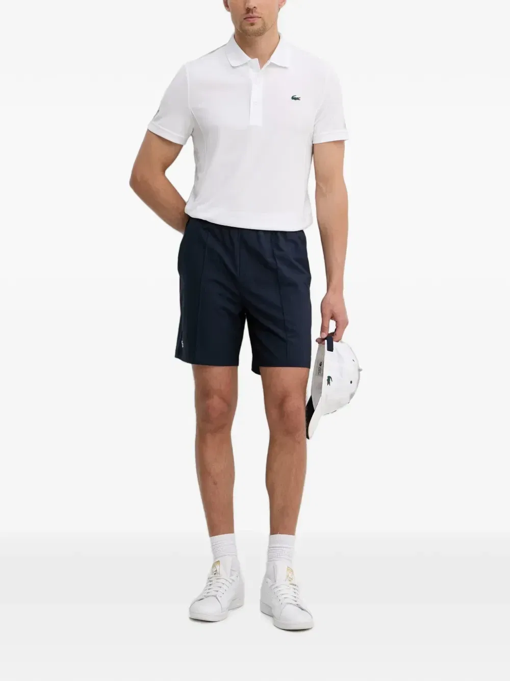 Теннисная рубашка-поло Х Новак Джокович Lacoste, белый — фото 2