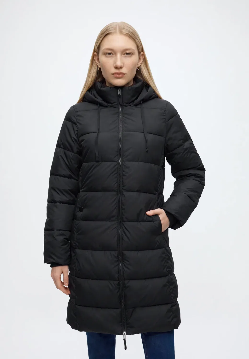 Женское зимнее пальто с логотипом GAP, черный
