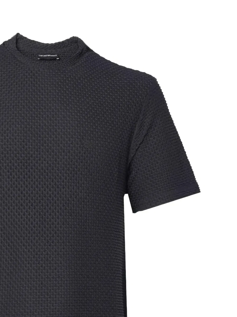 Футболка из вафельной ткани EMPORIO ARMANI, черный — фото 3