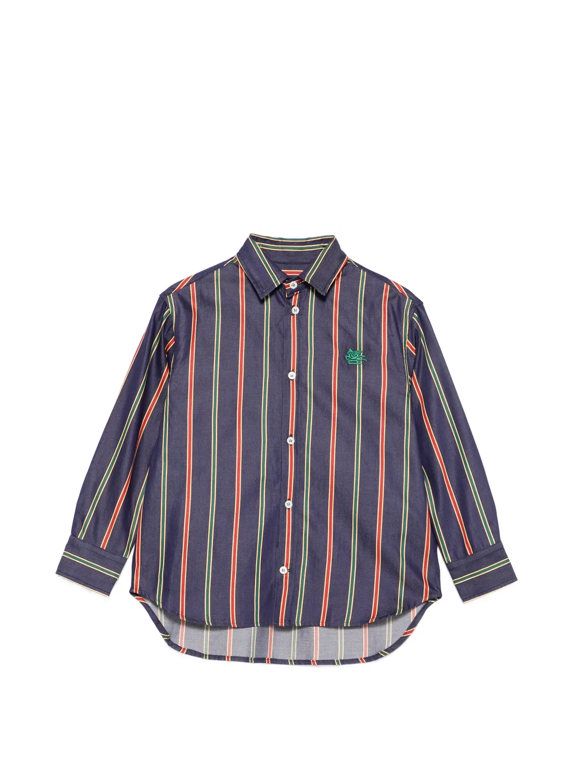 Рубашка с вышивкой Pegasus синяя ETRO, синий