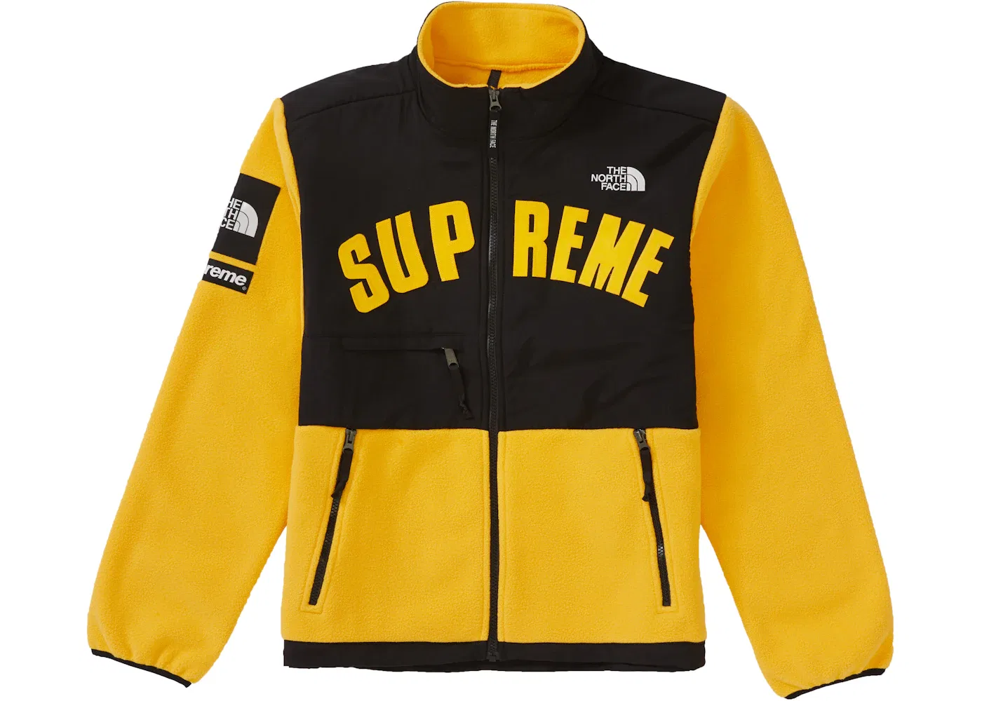Мужская флисовая куртка с цветоблокировкой Arc Logo Supreme The North Face, Yellow