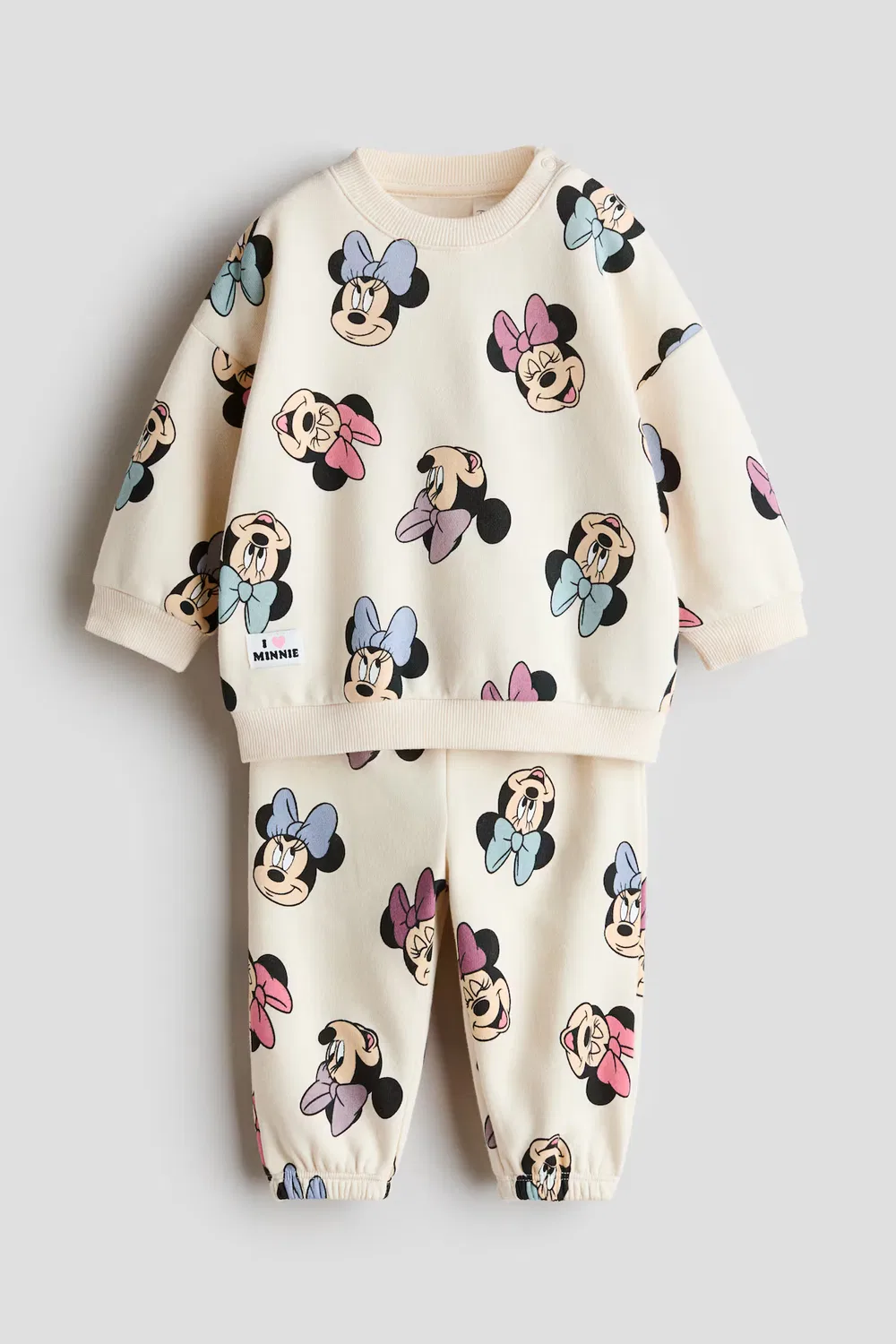 Комплект из двух толстовок с принтом H&M, Cremefarben/Minnie Maus